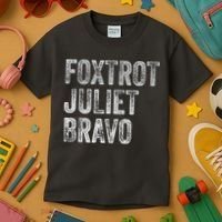 Foxtrot Juliet Bravo Kids T-Shirt thumb 3