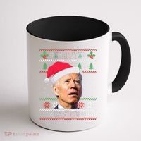 Funny Joe Biden Happy Easter Ugly Christmas Coffee Mug thumb 1