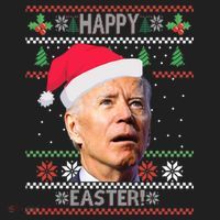 Funny Joe Biden Happy Easter Ugly Christmas Tumbler thumb 3