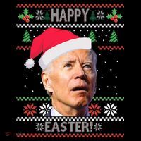 Funny Joe Biden Happy Easter Ugly Christmas Ornament thumb 1