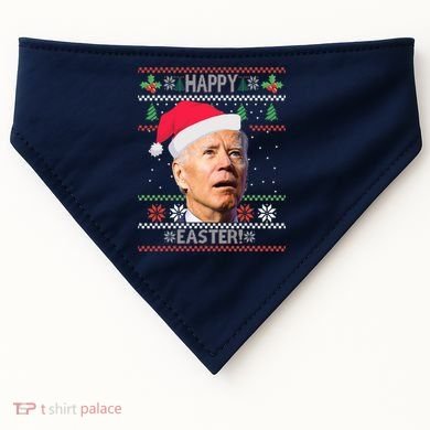 Funny Joe Biden Happy Easter Ugly Christmas USA-Made Doggie Bandana