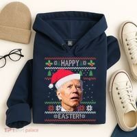 Funny Joe Biden Happy Easter Ugly Christmas Hoodie thumb 4