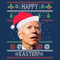 Funny Joe Biden Happy Easter Ugly Christmas Sweatshirt thumb 3
