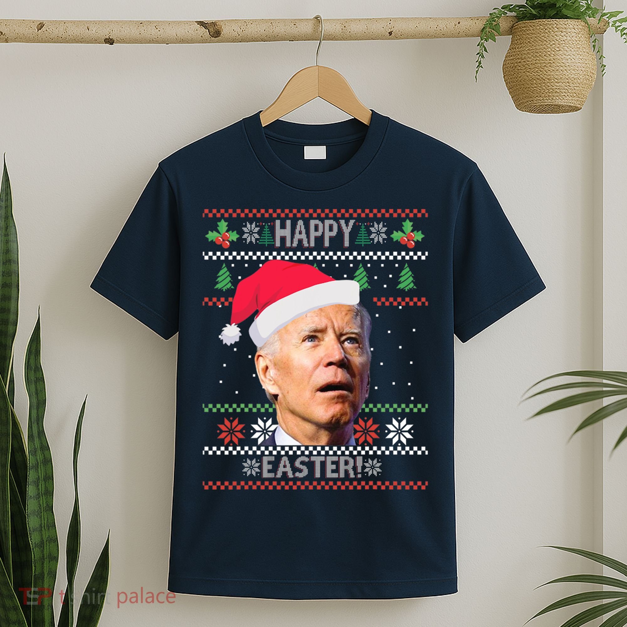 Funny Joe Biden Happy Easter Ugly Christmas T-Shirt
