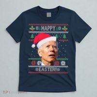 Funny Joe Biden Happy Easter Ugly Christmas T-Shirt thumb 5