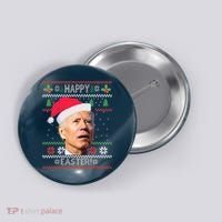 Funny Joe Biden Happy Easter Ugly Christmas Button thumb 0