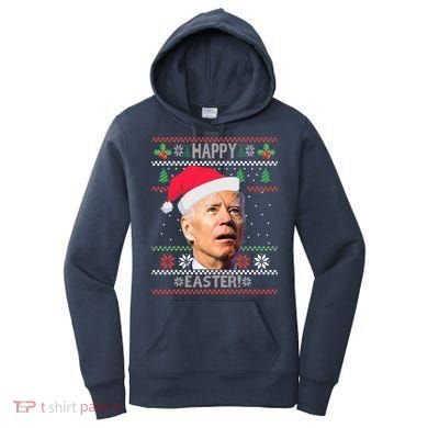 Funny Joe Biden Happy Easter Ugly Christmas Women's Hoodie