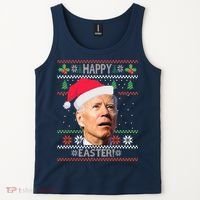 Funny Joe Biden Happy Easter Ugly Christmas Tank Top thumb 2