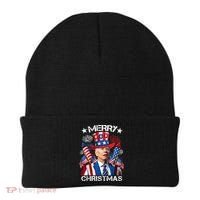 Funny Joe Biden 4th Of July Merry Christmas Firework USA Beanie thumb 0