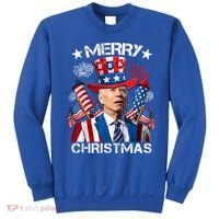 Funny Joe Biden 4th Of July Merry Christmas Firework USA Sweatshirt thumb 0