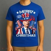 Funny Joe Biden 4th Of July Merry Christmas Firework USA T-Shirt thumb 3