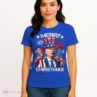Funny Joe Biden 4th Of July Merry Christmas Firework USA Women's T-Shirt thumb 4