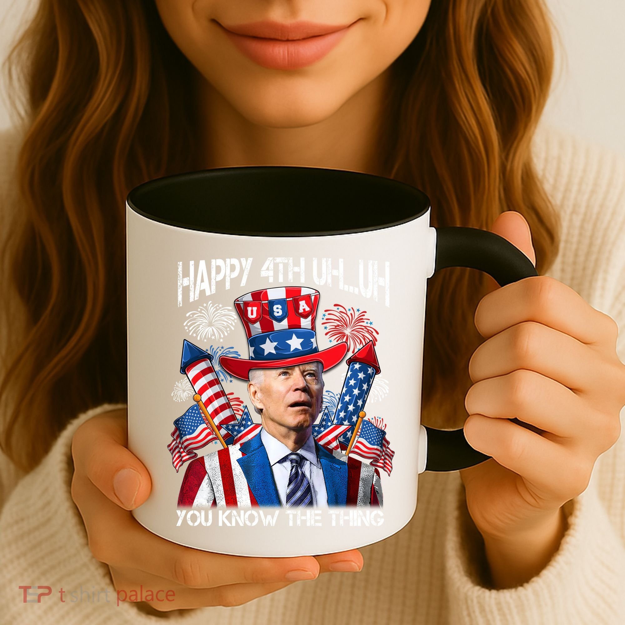 Funny Joe Biden 4th Of July Happy 4th Uh You Know The Thing  Coffee Mug