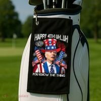 Funny Joe Biden 4th Of July Happy 4th Uh You Know The Thing  Golf Towel thumb 2
