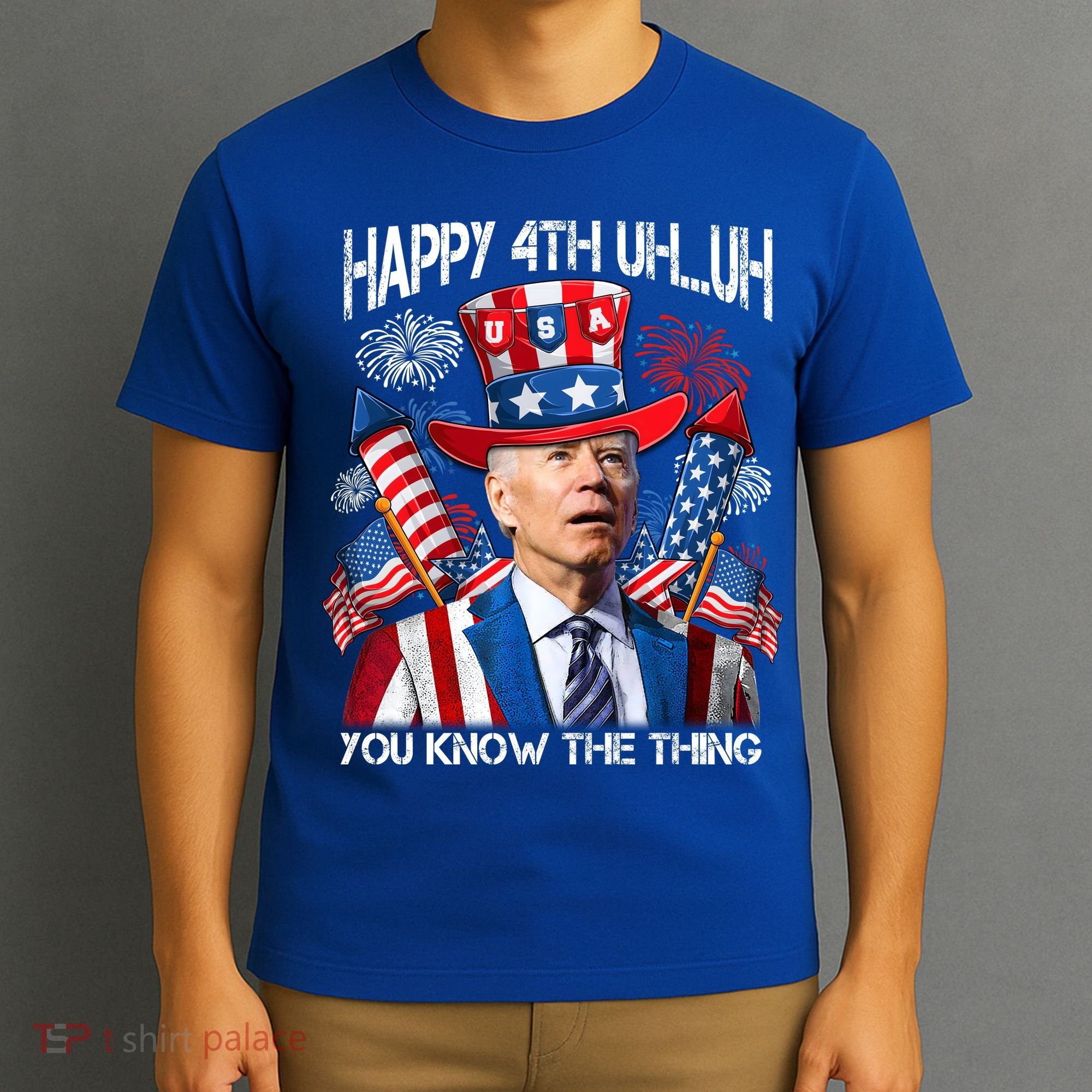 Funny Joe Biden 4th Of July Happy 4th Uh You Know The Thing  T-Shirt