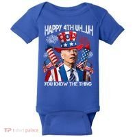 Funny Joe Biden 4th Of July Happy 4th Uh You Know The Thing  Baby Bodysuit thumb 0