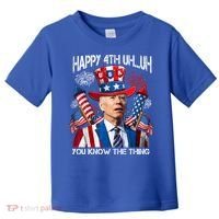 Funny Joe Biden 4th Of July Happy 4th Uh You Know The Thing  Toddler T-Shirt thumb 0