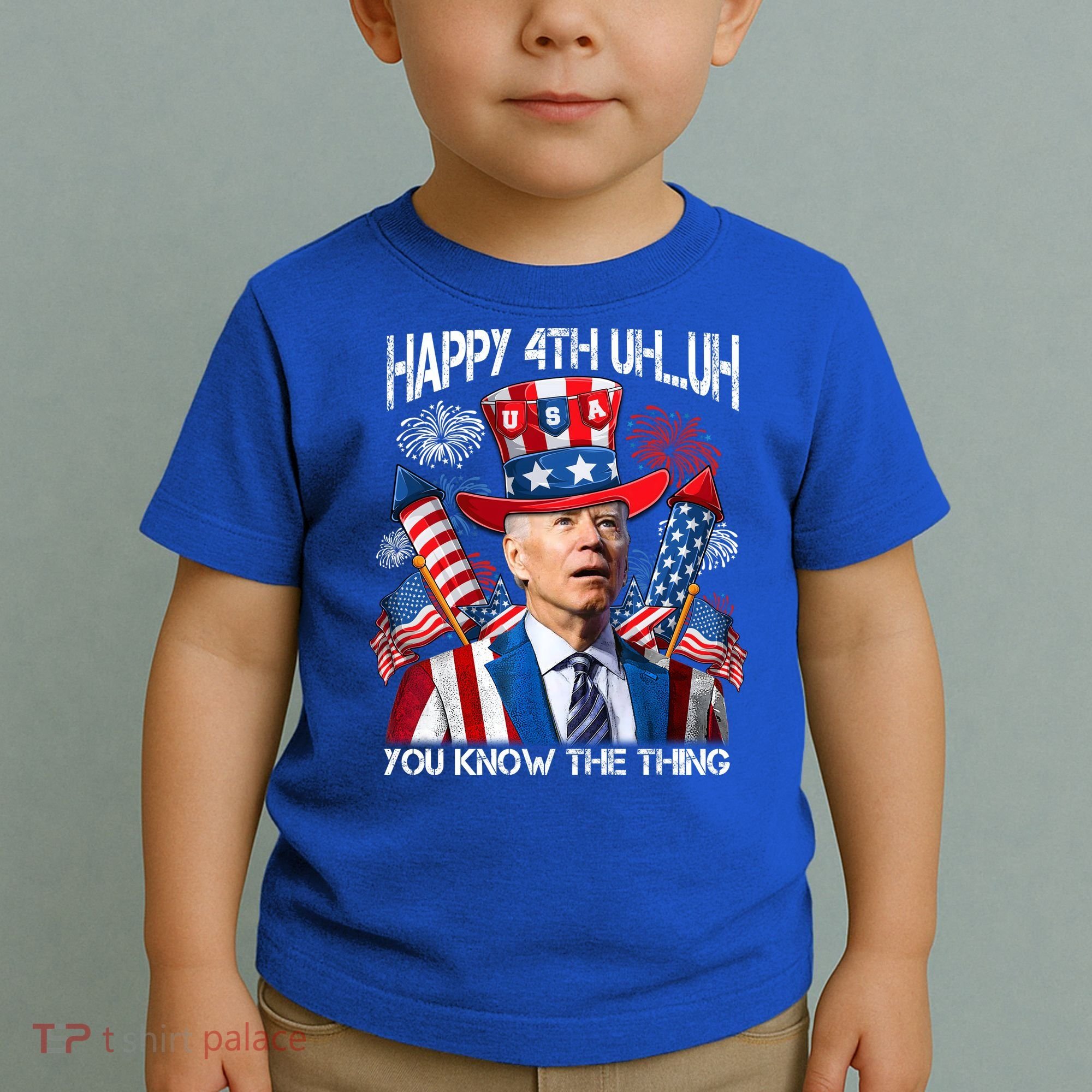Funny Joe Biden 4th Of July Happy 4th Uh You Know The Thing  Toddler T-Shirt