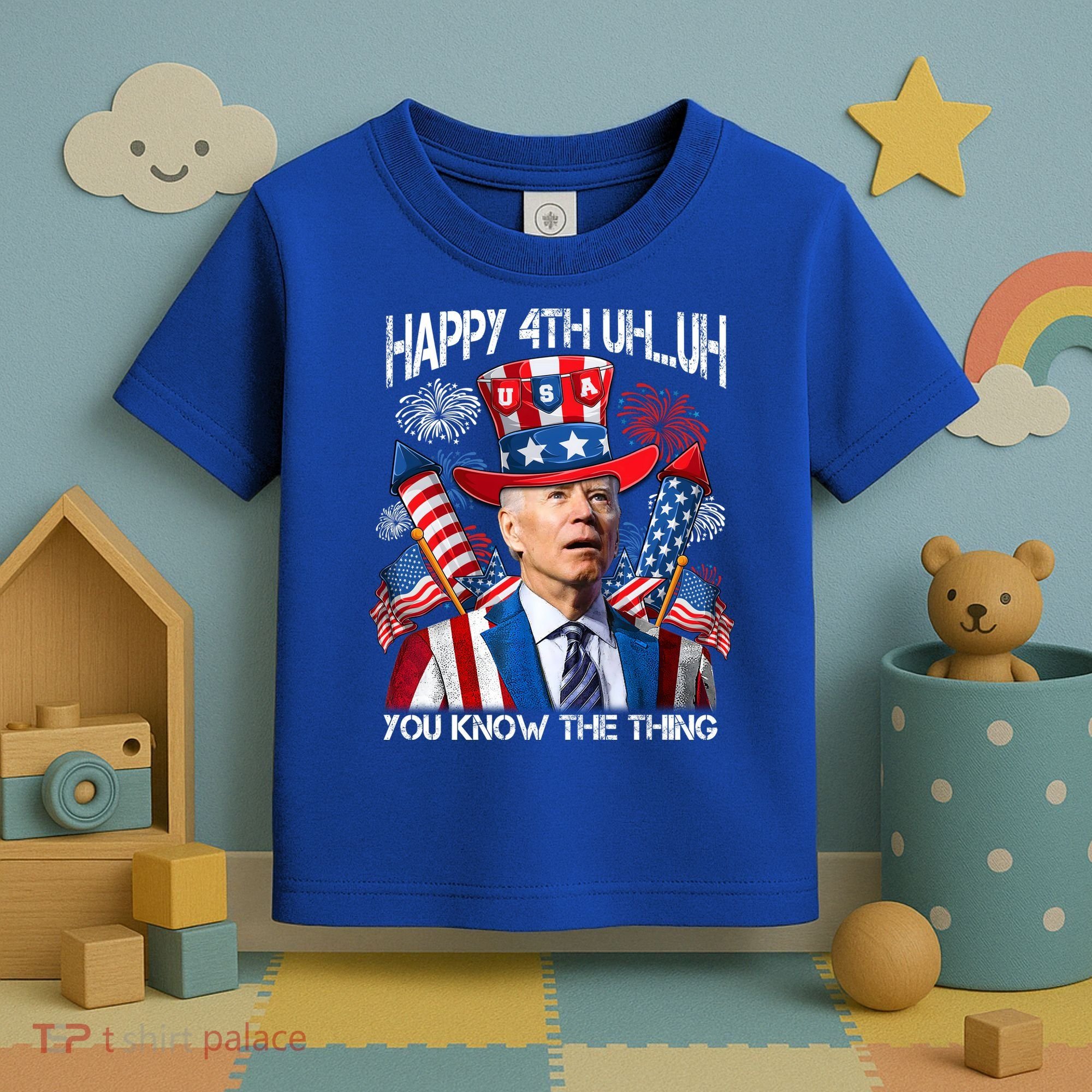 Funny Joe Biden 4th Of July Happy 4th Uh You Know The Thing  Toddler T-Shirt