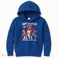 Funny Joe Biden 4th Of July Happy 4th Uh You Know The Thing  Kids Hoodie thumb 0
