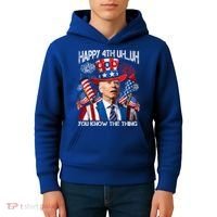 Funny Joe Biden 4th Of July Happy 4th Uh You Know The Thing  Kids Hoodie thumb 4