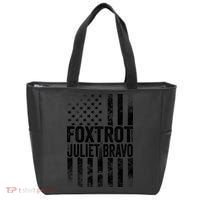 Foxtrot Juliet Bravo Lets Go Brandon Fjb Anti Biden Tote Bag thumb 0