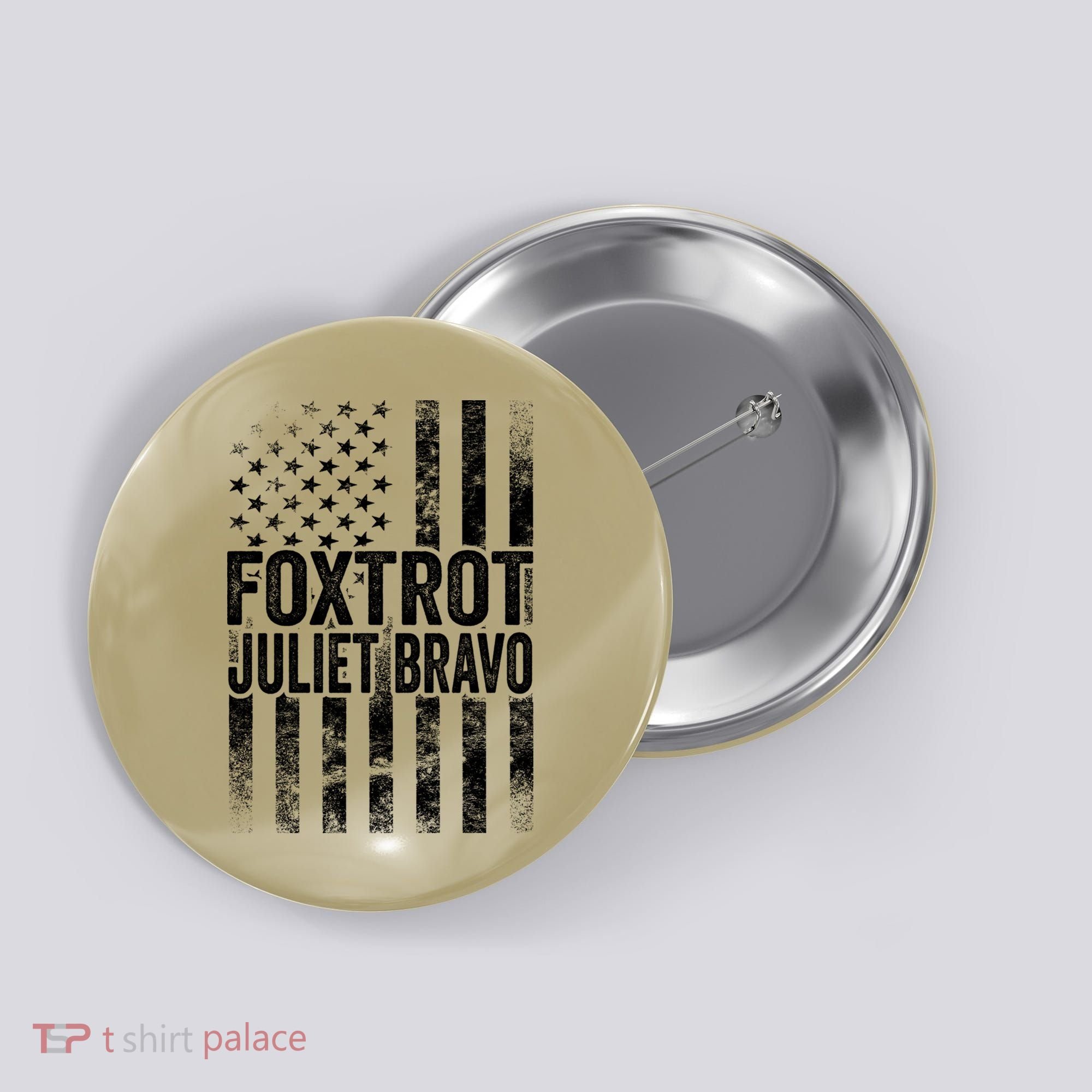 Foxtrot Juliet Bravo Lets Go Brandon Fjb Anti Biden Button