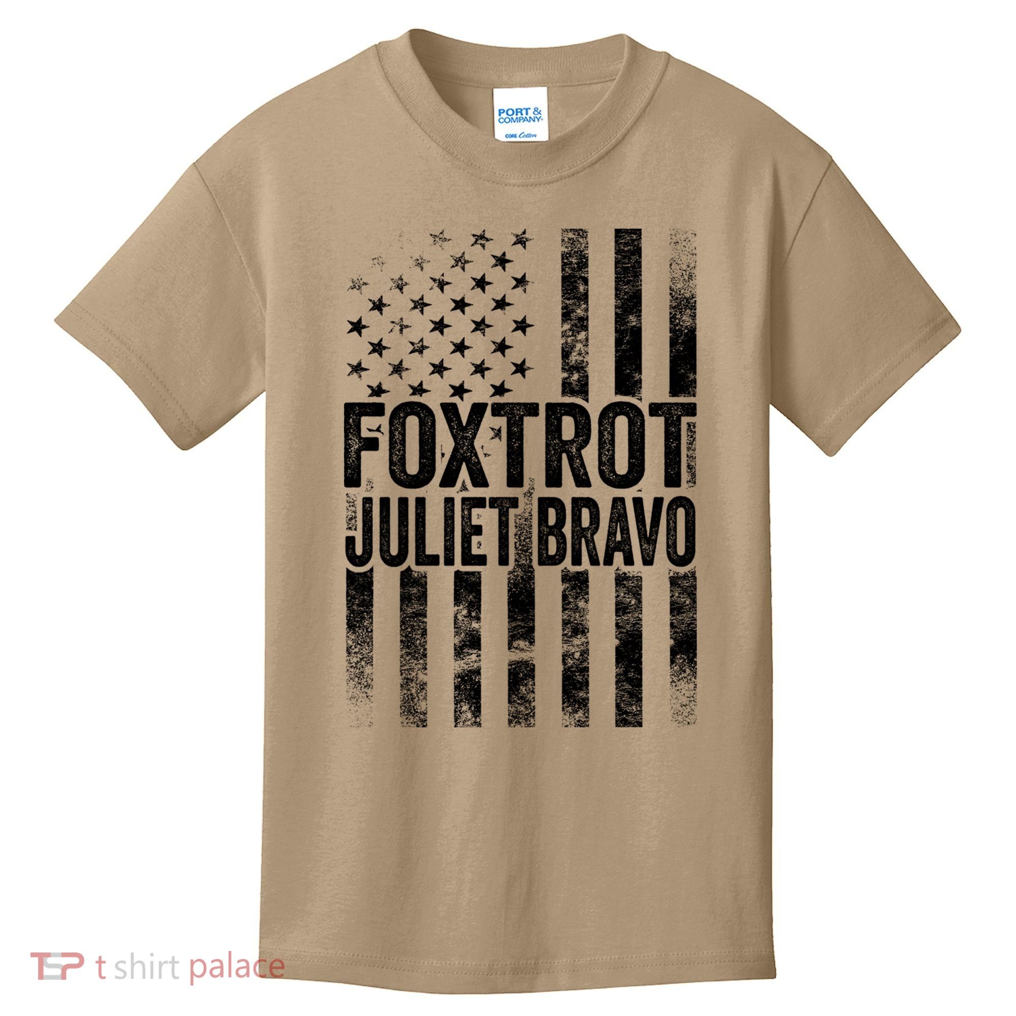 Foxtrot Juliet Bravo Lets Go Brandon Fjb Anti Biden Kids T-Shirt