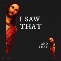 Funny Jesus Bible Best Joke Quote I Saw That And That Apron thumb 3