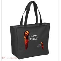 Funny Jesus Bible Best Joke Quote I Saw That And That Tote Bag thumb 2