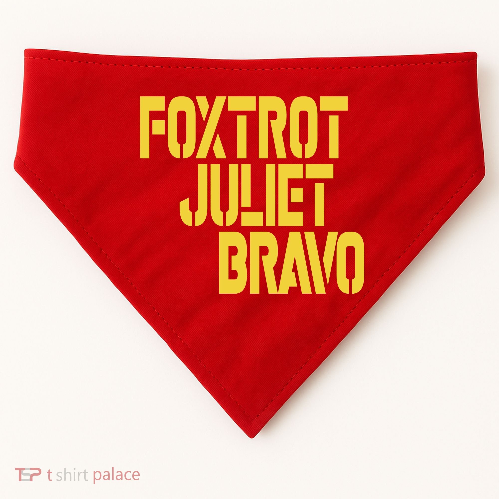 Foxtrot Juliet Bravo USA-Made Doggie Bandana