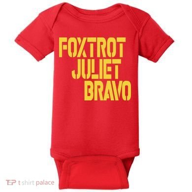 Foxtrot Juliet Bravo Baby Bodysuit