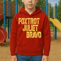 Foxtrot Juliet Bravo Kids Hoodie thumb 2