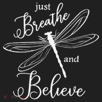 Funny Just Breathe And Believe Dragonfly Print Cool Gift Hat thumb 2