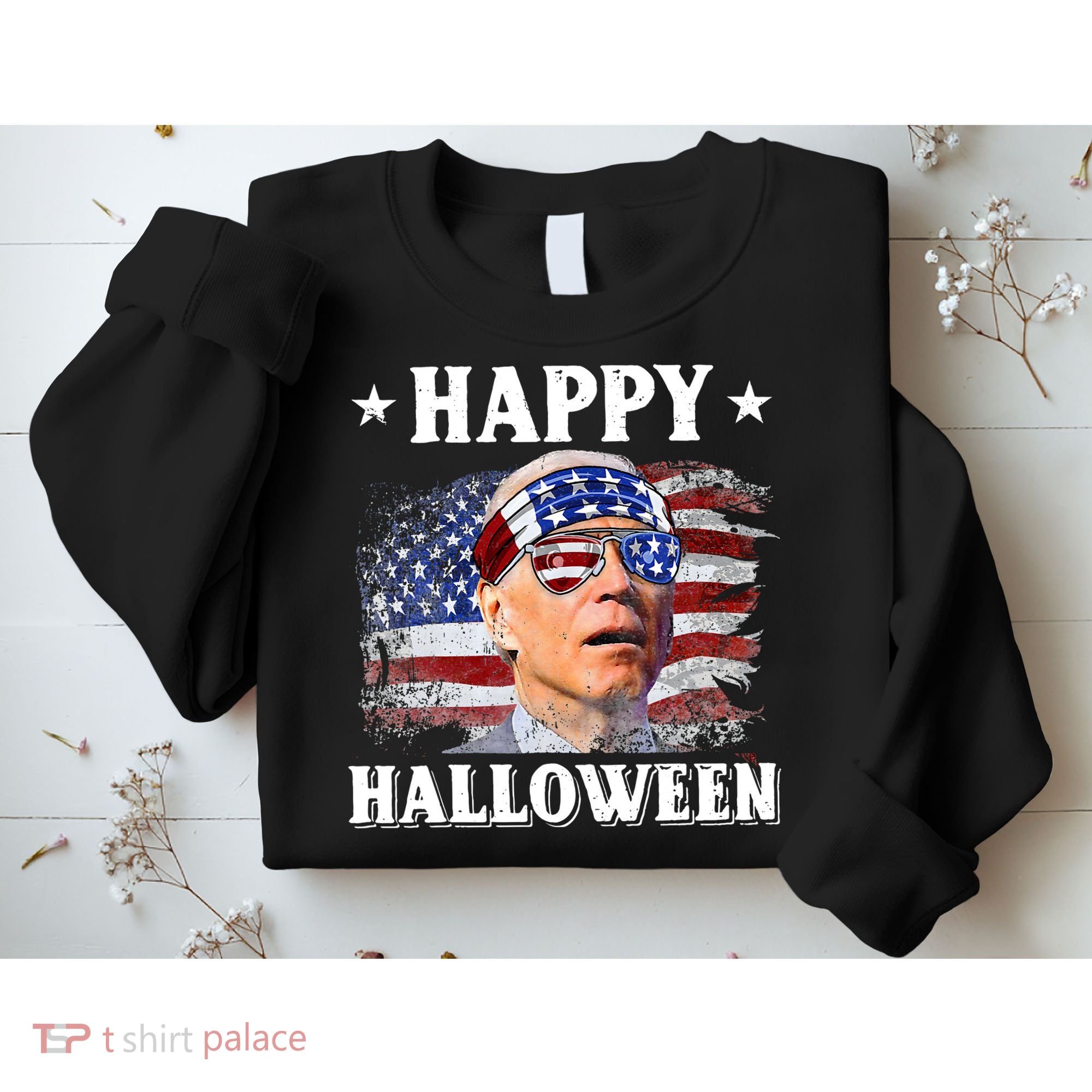 Funny Joe Biden Happy Halloween Confused 4th Of July Sweatshirt