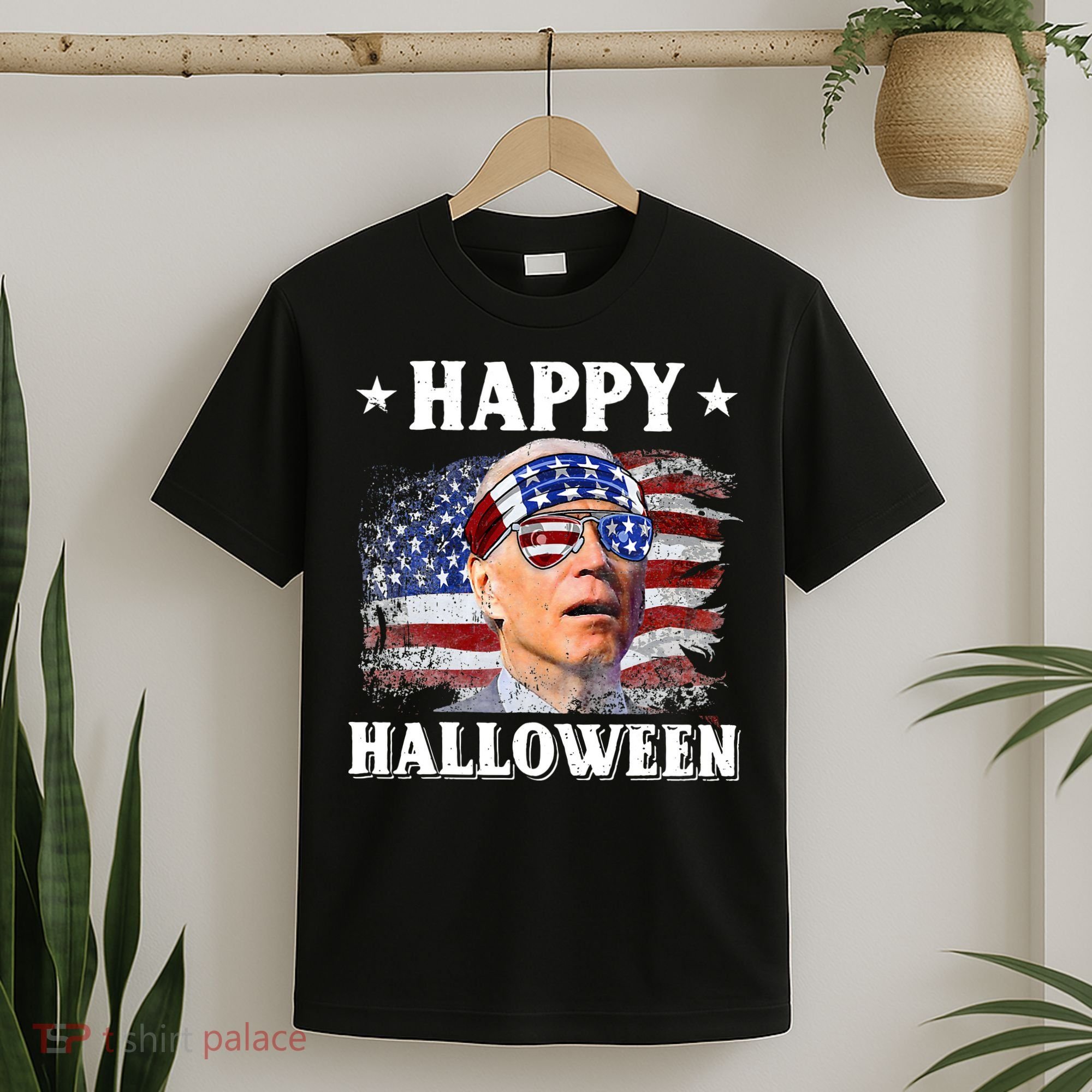 Funny Joe Biden Happy Halloween Confused 4th Of July T-Shirt