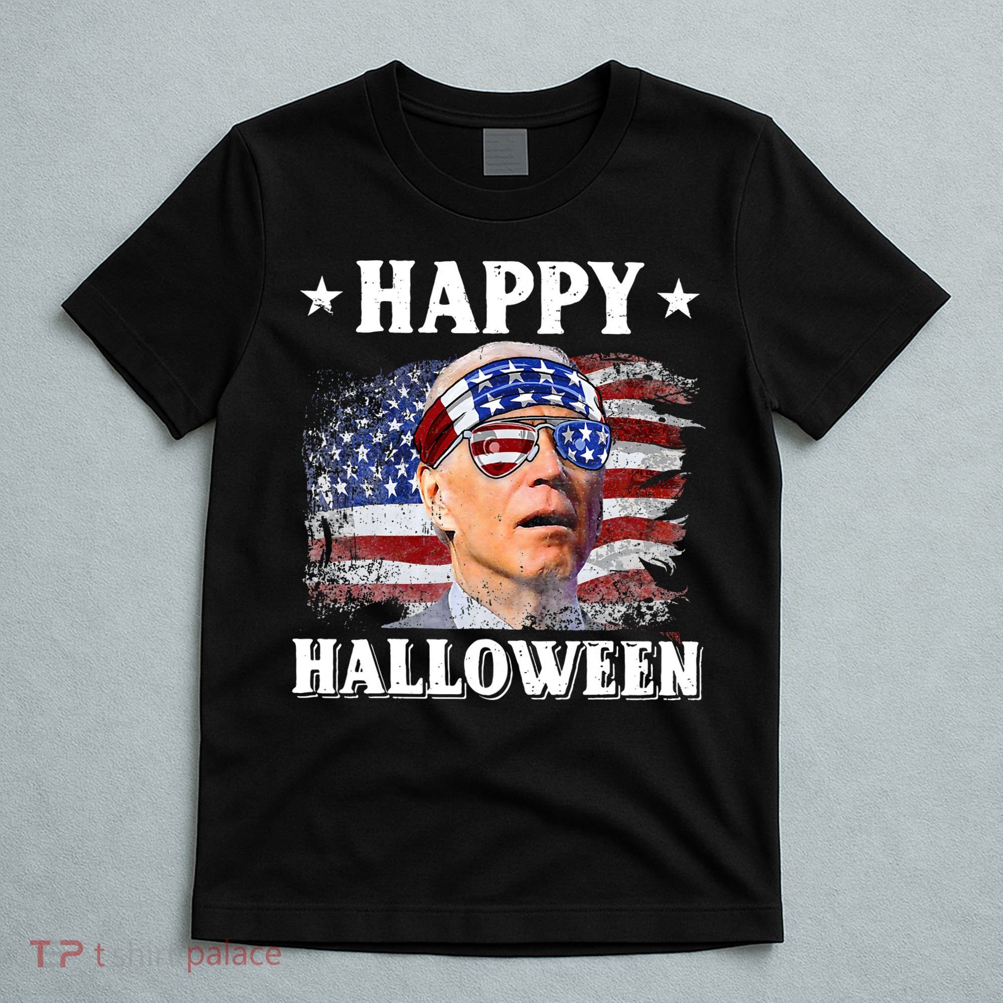Funny Joe Biden Happy Halloween Confused 4th Of July T-Shirt