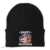 Funny Joe Biden Happy Halloween Confused 4th Of July Beanie thumb 0