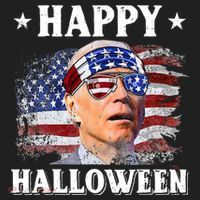 Funny Joe Biden Happy Halloween Confused 4th Of July Beanie thumb 2