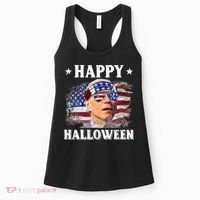 Funny Joe Biden Happy Halloween Confused 4th Of July Women's Tank Top thumb 0