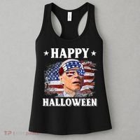 Funny Joe Biden Happy Halloween Confused 4th Of July Women's Tank Top thumb 3