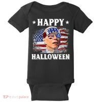 Funny Joe Biden Happy Halloween Confused 4th Of July Baby Bodysuit thumb 0