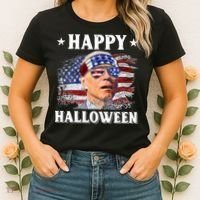 Funny Joe Biden Happy Halloween Confused 4th Of July Women's T-Shirt thumb 2