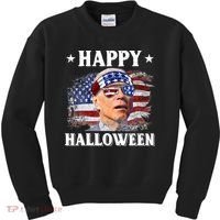 Funny Joe Biden Happy Halloween Confused 4th Of July Kids Sweatshirt thumb 0