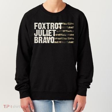 Foxtrot Juliet Bravo Camo Military Flag Women's Sweatshirt