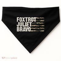 Foxtrot Juliet Bravo Camo Military Flag USA-Made Doggie Bandana thumb 0