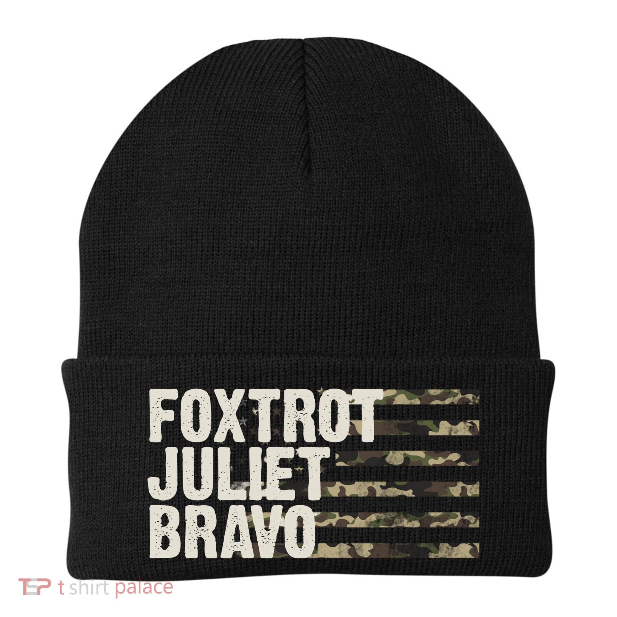 Foxtrot Juliet Bravo Camo Military Flag Beanie
