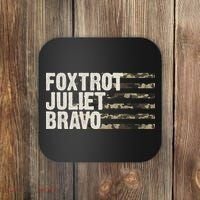 Foxtrot Juliet Bravo Camo Military Flag Coaster thumb 0