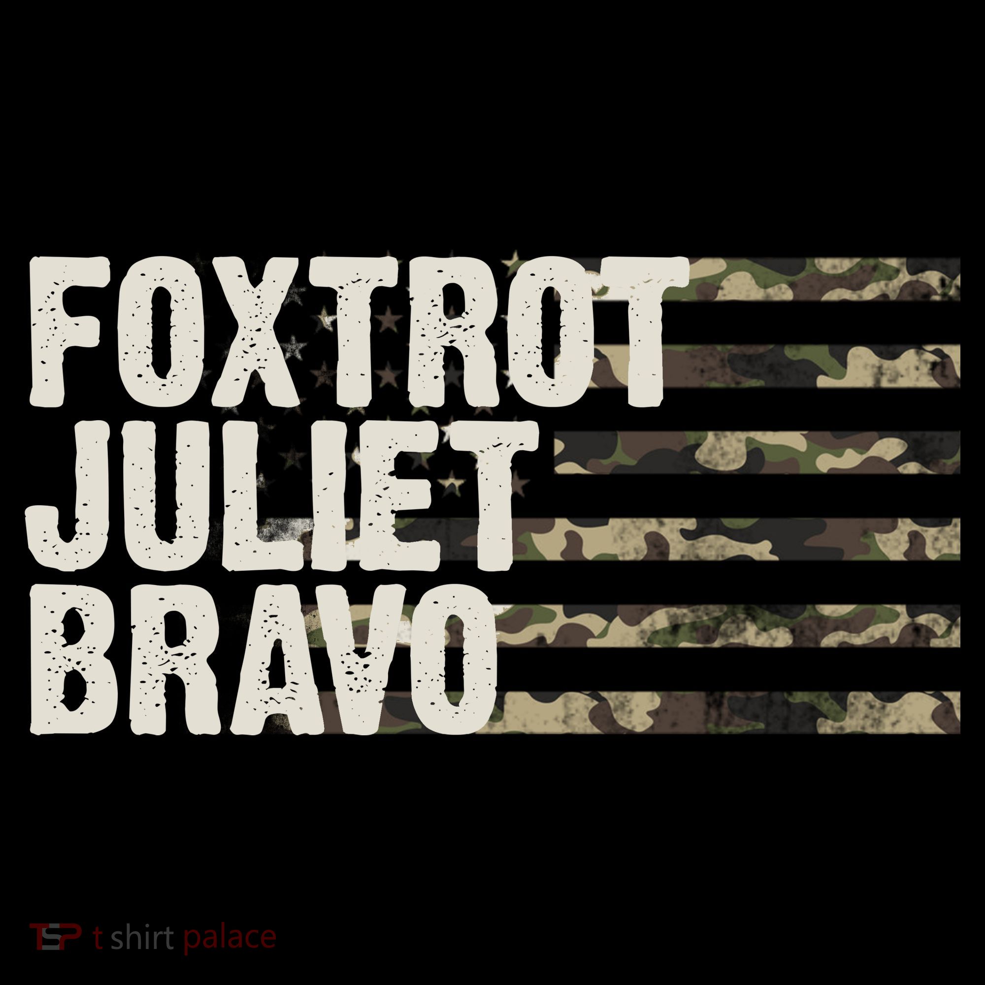 Foxtrot Juliet Bravo Camo Military Flag Women's Hoodie