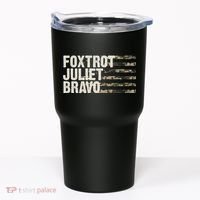 Foxtrot Juliet Bravo Camo Military Flag Tumbler thumb 0